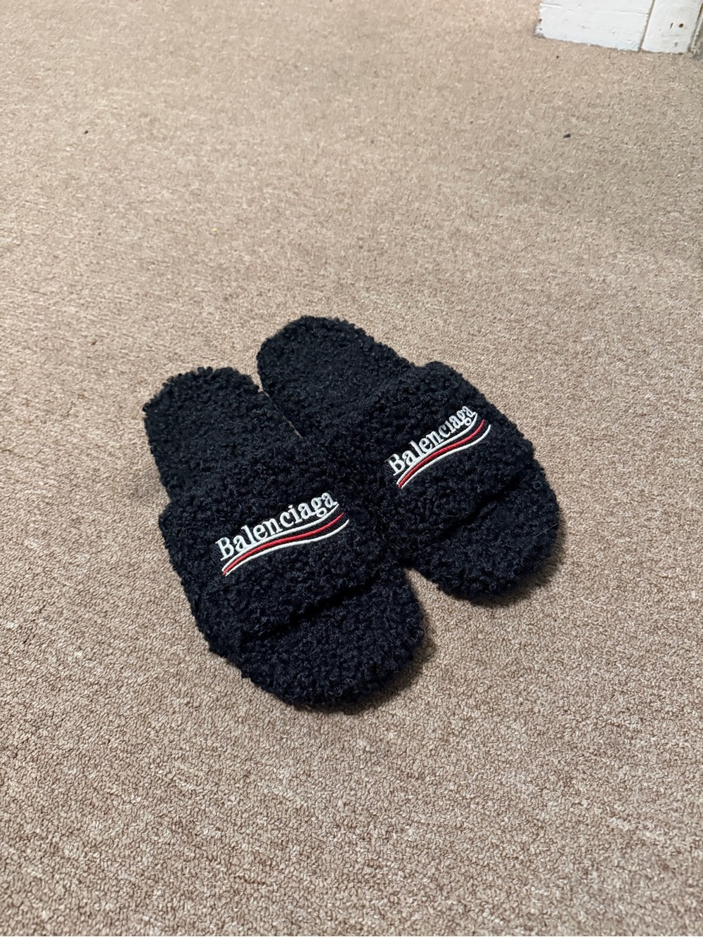 Black Balenciaga Slides